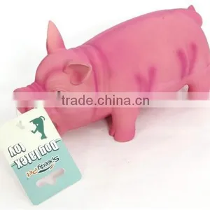 Colored Latex Pig With Real Sound Dog Toy Display Pink Pig Dog Toy thumbnail-4