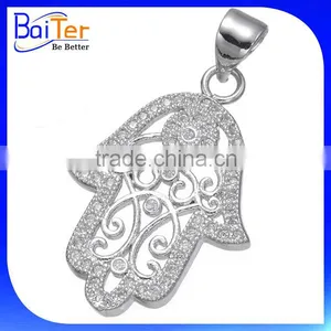 Custom Wholesale Opal Hamsa For Opal Stone Necklace 925 Sterling Silver Opal Hamsa Charm Necklace thumbnail-4