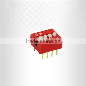 Blue/Red 4 Pin Slide Type 2.54mm DIP Switch thumbnail-2