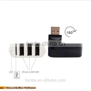 180 Degree Turnable Mini COMBO Usb Hub 2.0 Card Reader thumbnail-2