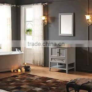 Wholesale Solid Oak Wood Bathroom Cabinet thumbnail-5