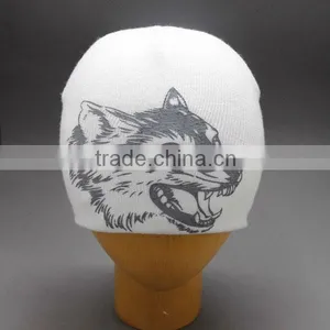 100%ACRYLIC PRINTED BEANIE HAT thumbnail-1