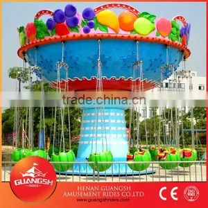 Happy Swing ! Outdoor Mini Amusement Rides Fruit Theme Park Flying Chair for Sale thumbnail-1
