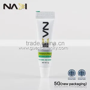 2016 New Import Korea 5g Disposable Toothpaste Mini Hotel Toothpaste thumbnail-1