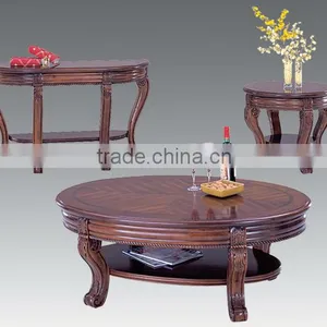 CF30031 Oval Coffee Table End Sofa Console Table With Shelf & Valspar(Lily) Paint Furniture thumbnail-1