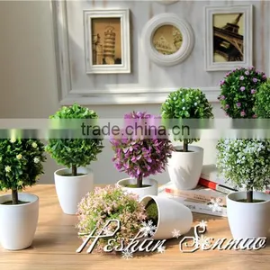 High Quality Artificial Topiary Grass Ball Bonsai for Table Decoration thumbnail-4
