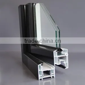 Horizontal Opening Pattern and Steel Frame Material Plastic Window and Door, Upvc Profile Window thumbnail-2