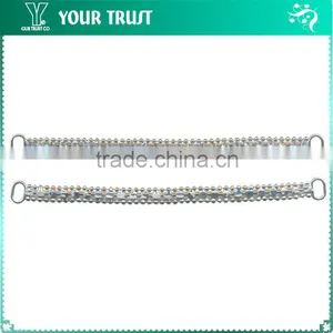 1.5MM 3MM Clear Cystal Rhinestone Flower Connector Rhodium Metal Belt Buckles thumbnail-6