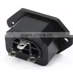Black Waterproof Plug and Socket With 3 Pin ac Socket thumbnail-2