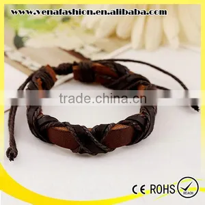 Cheap Leather Custom Rope Bracelet, Italian Leather Bracelets thumbnail-1