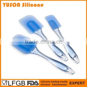 Non Stick Rubber Butter Blue Silicone Spatula Set of 3 Quality Choice thumbnail-1