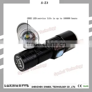 Zoomable 3 Light Mode Portable Rechargeable USB Charging Led Flashlight thumbnail-6