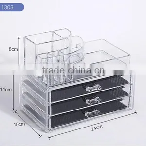 Acrylic Jewelry & Cosmetic Storage Display Organizer Crystal Makeup Cabinet thumbnail-1