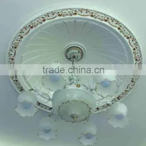 High Density Quality Factory Price pu Polyurethane Lamp Holder/pu Foam Ceiling Moulding/medallion thumbnail-2