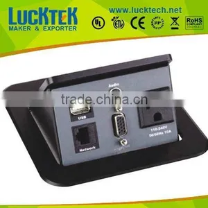 Desk Socket With USA Power Jack RJ45 VGA and USB Jack thumbnail-1