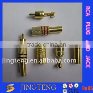 RCA PLUG ,METAL W/SPRING,GOLD thumbnail-1