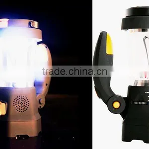 Dynamo Camping LED Lights With AM/FM Radio Rechargeable LED Lantern thumbnail-1
