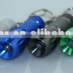 1 LED Mini Aluminum Flashlight With Keychain thumbnail-1