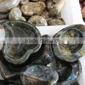 Charming Natural Labradorite Stone Heart Shape Ashtrays thumbnail-3