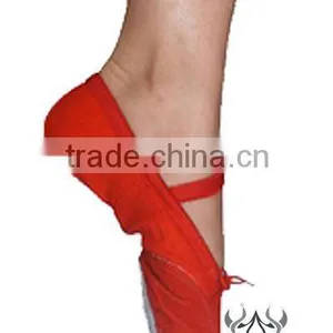 Red Canvas Belly Dance Shoes thumbnail-1