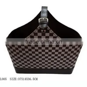 Modern Top Sell Recycling Leather Storage Basket thumbnail-1