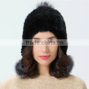 Plain Dyed Mink Fur Hat thumbnail-1