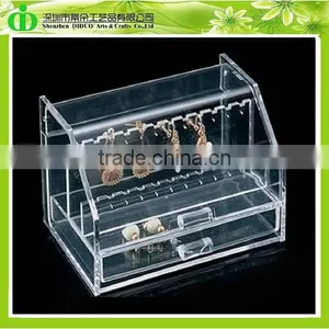 DDJ-0053 Chinese Factory Sells SGS Test Mini Clear Acrylic Jewelry Organizer Box thumbnail-1