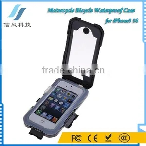 5 In 1 Motorcycle Bicycle Bracket Handlebar Mount Holder Shockproof Dustproof Waterproof Case for Apple IPhone 5 5S Black thumbnail-2