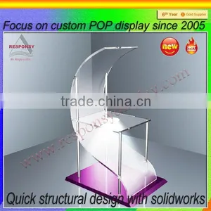 Fashion Upright Cosmetic Display Stand Acrylic Make up Furniture thumbnail-5