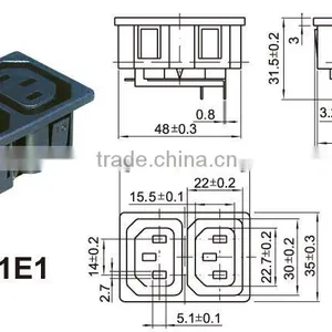 Green DC Male and Female Connector,Nice Price Male Connector DC Jack 5.5mm*2.1mm thumbnail-2