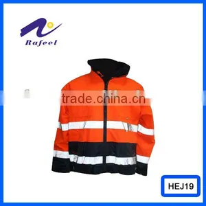 Hi-vis Orange Two Tone Safety Bomber Jackets thumbnail-1
