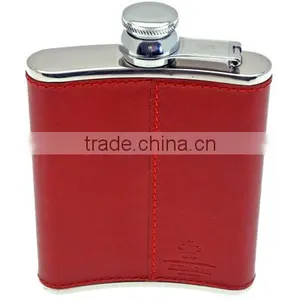 Stainless Steel Hip Flask Set With Leather thumbnail-2