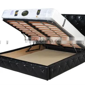 Modern Genuine Leather/PU Soft Bed thumbnail-1