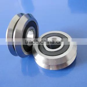 RM2-2RS Stainless Steel Bearings 3/8" V Groove Guide Track Roller Bearings thumbnail-1