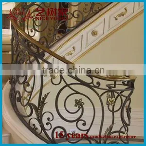 High Quality Used Wrought Iron Railing / Iron Handrails Design for Sale/stair Railings thumbnail-5