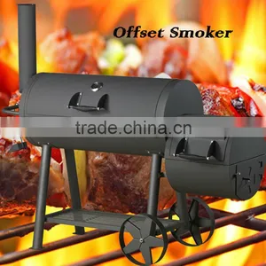 Offset Smoker Charcoal BBQ Grill Wood Fired Smoker Fire Box thumbnail-1