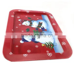 Dongguan Stackable Rectangular Print Metal Tin Tray for Christmas thumbnail-1