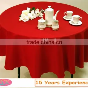 2016 Newest 100% Polyester Table Cloth for Wedding Wholesale in China thumbnail-1