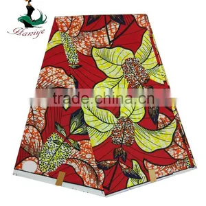 Real Cotton Wax Fabric SMRW-16 Hot Selling African Wax Floral Printed Fabric thumbnail-1