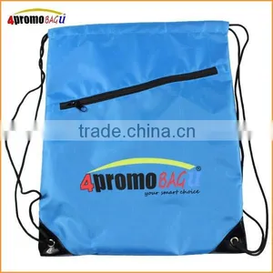 Custom Logo Cheap Nylon Drawstring Bag thumbnail-1