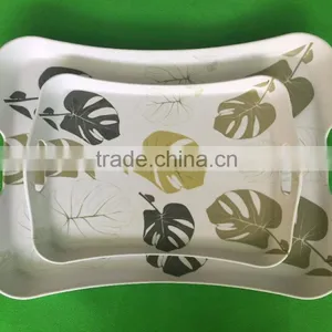 100% Melamine Popular Style Plastic Tray With 2 Handles thumbnail-2