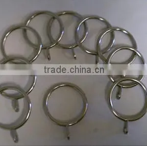 1.5inch Metal Silver No-clip Drapery Pole Rings thumbnail-1