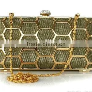 2014 Leather With Metal Hollow Evening Bags Fashion Clutch Evening Bag thumbnail-1