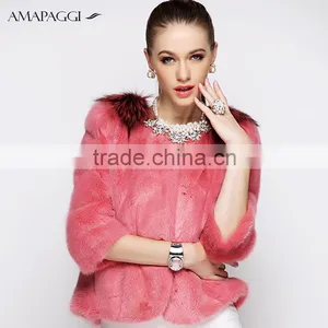 Classic Red Fox Mink Fur Jacket for Women thumbnail-2