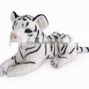 Factory Wholesale Realistic Lying White Tiger Plush Toys Stuffed Plush Jungle Animal Toy Plush White Tiger Soft Toy thumbnail-1