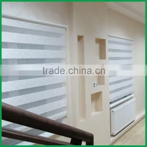 Motorized Folded Zebra Home Interior Window Blinds Day Night Roller Blinds thumbnail-5