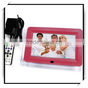 Hotsale High Quality 7 Inch Rectangle Digital Photo Frame With Lighting Edge Pink thumbnail-6