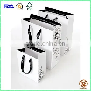 2016 New Glossy Lamination Shopping Paper Bag With Rope Handle thumbnail-1