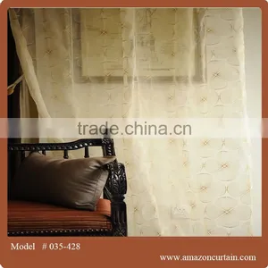 Hot Sale! Embroidered Organza Window Curtain Sheer thumbnail-6