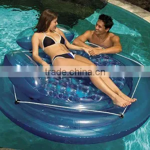 Inflatable Floating Island Beach Sofa Chair Water Beach Mattress Island PVC Bed Island Double Island thumbnail-1